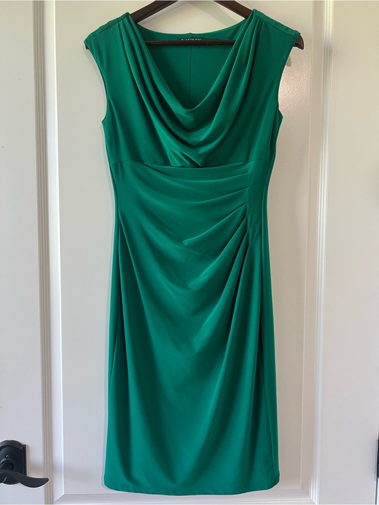 Lauren Ralph Lauren Dresses & Skirts - Ralph Lauren Cowl Neck Ruched Cocktail Sheath Dress Emerald Green Size 6 Elegant